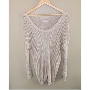 Olive + Oak Cable & Mesh Sweater